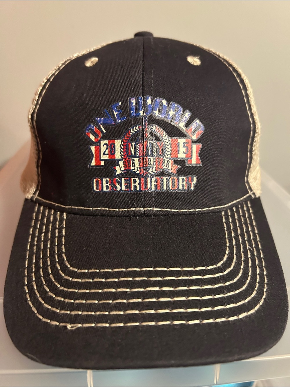 Navy One World Observatory Mesh Dad Hat
